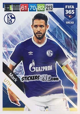 Sticker Mark Uth - FIFA 365: 2018-2019. Adrenalyn XL n. UE32 - Panini