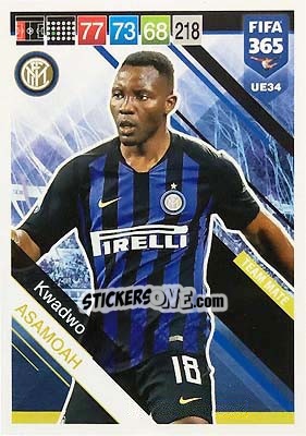 Sticker Kwadwo Asamoah - FIFA 365: 2018-2019. Adrenalyn XL n. UE34 - Panini