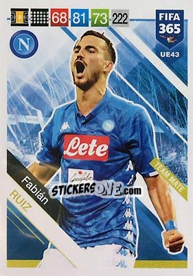Sticker Fabián Ruíz - FIFA 365: 2018-2019. Adrenalyn XL n. UE43 - Panini