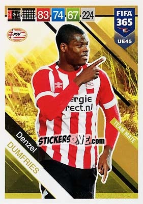 Sticker Denzel Dumfries - FIFA 365: 2018-2019. Adrenalyn XL n. UE45 - Panini