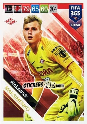 Sticker Aleksandr Maksimenko - FIFA 365: 2018-2019. Adrenalyn XL n. UE53 - Panini