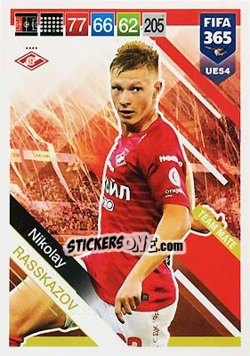Sticker Nikolai Rasskazov - FIFA 365: 2018-2019. Adrenalyn XL n. UE54 - Panini