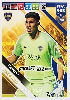 Sticker Esteban Andrada - FIFA 365: 2018-2019. Adrenalyn XL n. UE57 - Panini