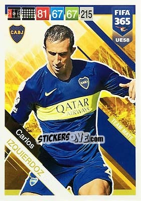Sticker Carlos Izquierdoz - FIFA 365: 2018-2019. Adrenalyn XL n. UE58 - Panini