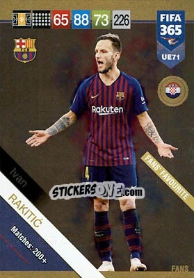 Sticker Ivan Rakitic - FIFA 365: 2018-2019. Adrenalyn XL n. UE71 - Panini