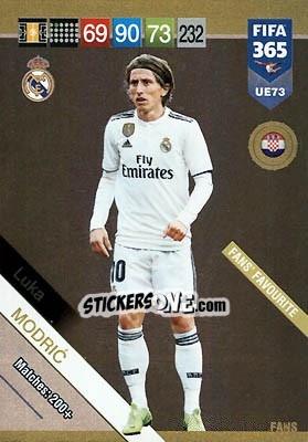 Sticker Luka Modric - FIFA 365: 2018-2019. Adrenalyn XL n. UE73 - Panini