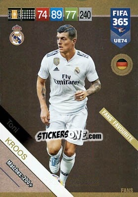 Sticker Toni Kroos - FIFA 365: 2018-2019. Adrenalyn XL n. UE74 - Panini