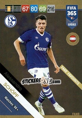 Sticker Alessandro Schöpf - FIFA 365: 2018-2019. Adrenalyn XL n. UE82 - Panini