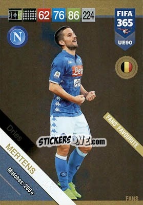 Sticker Dries Mertens - FIFA 365: 2018-2019. Adrenalyn XL n. UE90 - Panini