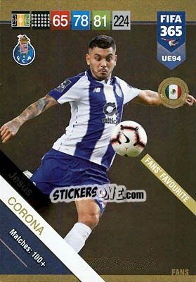 Sticker Jesús Corona - FIFA 365: 2018-2019. Adrenalyn XL n. UE94 - Panini
