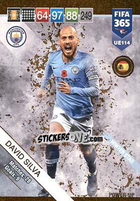 Sticker David Silva - FIFA 365: 2018-2019. Adrenalyn XL n. UE114 - Panini