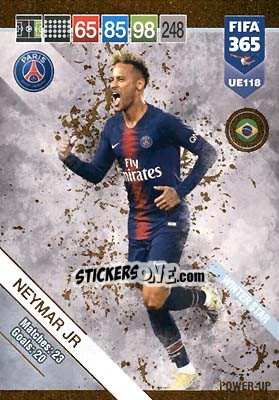 Sticker Neymar Jr - FIFA 365: 2018-2019. Adrenalyn XL n. UE118 - Panini