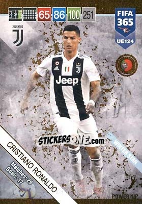 Sticker Cristiano Ronaldo - FIFA 365: 2018-2019. Adrenalyn XL n. UE124 - Panini