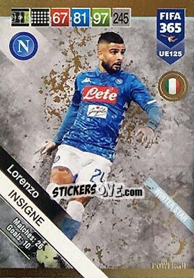Sticker Lorenzo Insigne - FIFA 365: 2018-2019. Adrenalyn XL n. UE125 - Panini