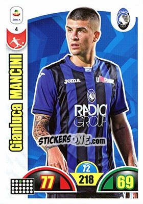Sticker Gianluca Mancini - Calciatori 2018-2019. Adrenalyn XL n. 4 - Panini