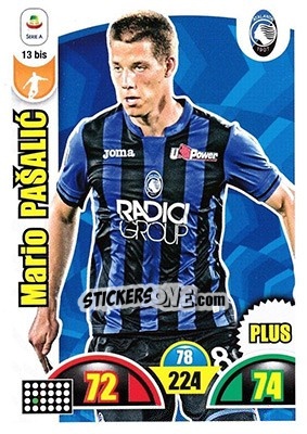 Sticker Mario Pasalic - Calciatori 2018-2019. Adrenalyn XL n. 13bis - Panini