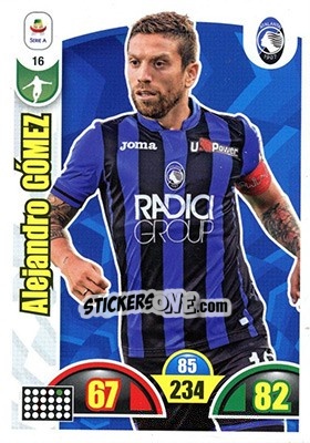 Sticker Alejandro Gómez - Calciatori 2018-2019. Adrenalyn XL n. 16 - Panini