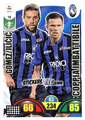 Sticker Alejandro Gomez / Josip Ilicic - Calciatori 2018-2019. Adrenalyn XL n. 18 - Panini
