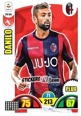 Sticker Danilo - Calciatori 2018-2019. Adrenalyn XL n. 24bis - Panini