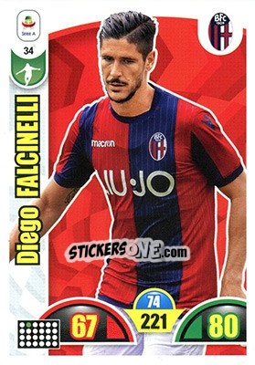 Sticker Diego Falcinelli - Calciatori 2018-2019. Adrenalyn XL n. 34 - Panini