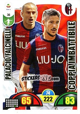 Sticker Rodrigo Palacio / Diego Falcinelli - Calciatori 2018-2019. Adrenalyn XL n. 36 - Panini