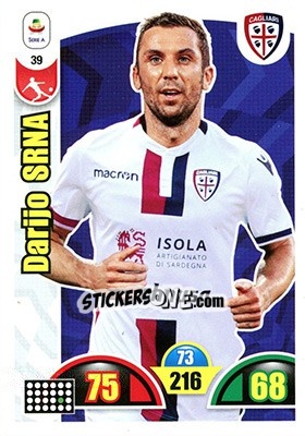 Sticker Darijo Srna - Calciatori 2018-2019. Adrenalyn XL n. 39 - Panini