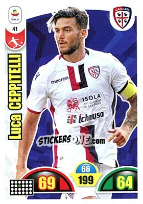 Sticker Luca Ceppitelli - Calciatori 2018-2019. Adrenalyn XL n. 41 - Panini