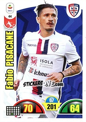 Sticker Fabio Pisacane - Calciatori 2018-2019. Adrenalyn XL n. 44 - Panini