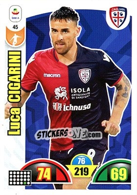 Sticker Luca Cigarini - Calciatori 2018-2019. Adrenalyn XL n. 45 - Panini