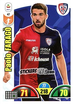 Figurina Paolo Farago - Calciatori 2018-2019. Adrenalyn XL - Panini