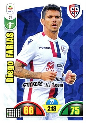Sticker Diego Farias - Calciatori 2018-2019. Adrenalyn XL n. 51 - Panini