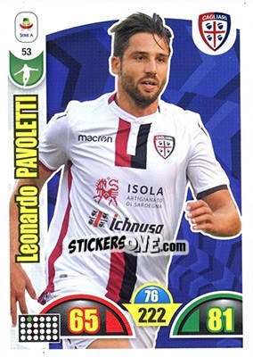Sticker Leonardo Pavoletti - Calciatori 2018-2019. Adrenalyn XL - Panini