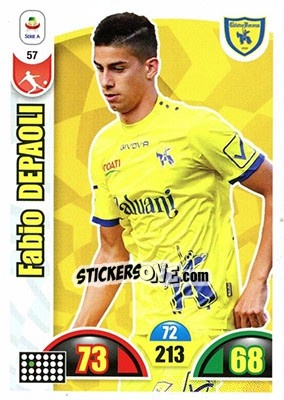 Sticker Fabio Depaoli - Calciatori 2018-2019. Adrenalyn XL n. 57 - Panini