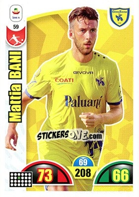 Sticker Mattia Bani - Calciatori 2018-2019. Adrenalyn XL n. 59 - Panini