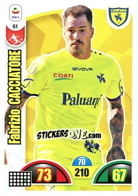 Sticker Fabrizio Cacciatore - Calciatori 2018-2019. Adrenalyn XL n. 61 - Panini