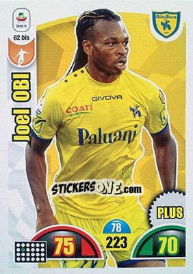 Sticker Joel Obi - Calciatori 2018-2019. Adrenalyn XL n. 62bis - Panini