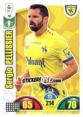 Sticker Sergio Pellissier - Calciatori 2018-2019. Adrenalyn XL n. 70 - Panini