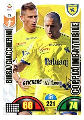 Sticker Valter Birsa / Emanuele Giaccherini - Calciatori 2018-2019. Adrenalyn XL n. 72 - Panini
