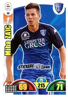 Sticker Miha Zajc - Calciatori 2018-2019. Adrenalyn XL n. 86 - Panini