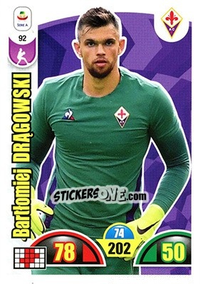 Sticker Bartłomiej Drągowski - Calciatori 2018-2019. Adrenalyn XL n. 92 - Panini