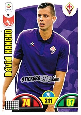 Sticker Dávid Hancko - Calciatori 2018-2019. Adrenalyn XL n. 98 - Panini