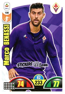 Sticker Marco Benassi - Calciatori 2018-2019. Adrenalyn XL n. 100 - Panini