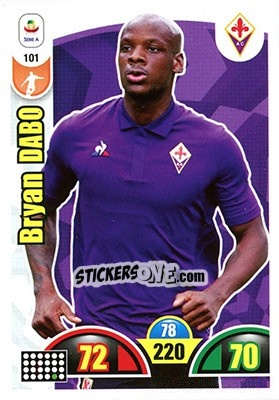 Sticker Bryan Dabo - Calciatori 2018-2019. Adrenalyn XL n. 101 - Panini