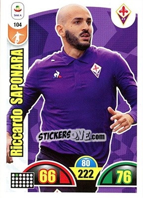 Sticker Riccardo Saponara - Calciatori 2018-2019. Adrenalyn XL n. 104 - Panini