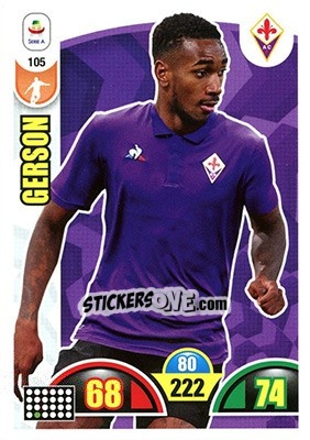 Sticker Gerson - Calciatori 2018-2019. Adrenalyn XL n. 105 - Panini