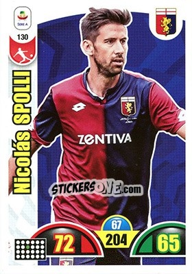 Sticker Nicolas Spolli - Calciatori 2018-2019. Adrenalyn XL n. 130 - Panini