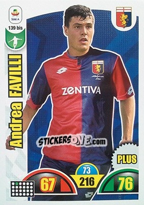 Sticker Andrea Favilli - Calciatori 2018-2019. Adrenalyn XL n. 139bis - Panini