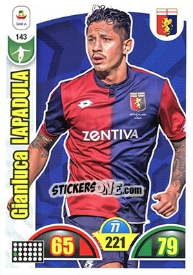 Sticker Gianluca Lapadula - Calciatori 2018-2019. Adrenalyn XL n. 143 - Panini