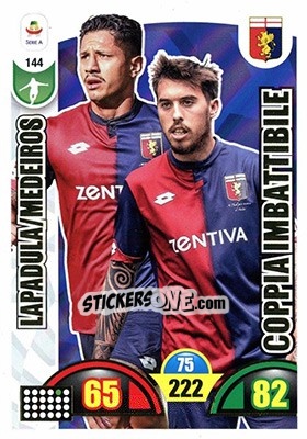 Sticker Gianluca Lapadula / Iuri Medeiros - Calciatori 2018-2019. Adrenalyn XL n. 144 - Panini