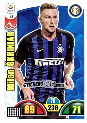 Sticker Milan Škriniar - Calciatori 2018-2019. Adrenalyn XL n. 148 - Panini